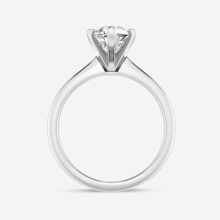 Shimmering 1.0ct marquise solitaire moissanite ring top view