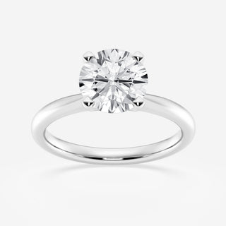 Stunning 1.0ct round solitaire moissanite ring close up of the setting image 2