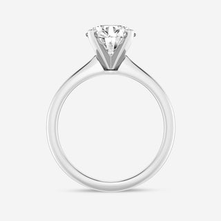Gorgeous 1.0ct round solitaire moissanite ring top view