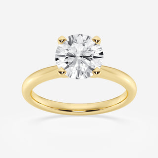 1.0 CT Round Cut Moissanite Solitaire Diamond Engagement Ring
