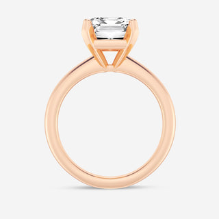 1.0 CT Emerald Cut Moissanite Diamond Classic Solitaire Engagement Ring