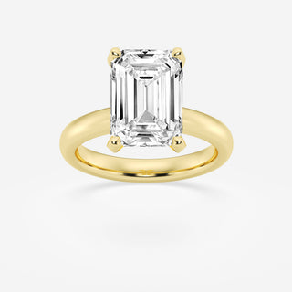 1.0 CT Emerald Cut Moissanite Diamond Classic Solitaire Engagement Ring