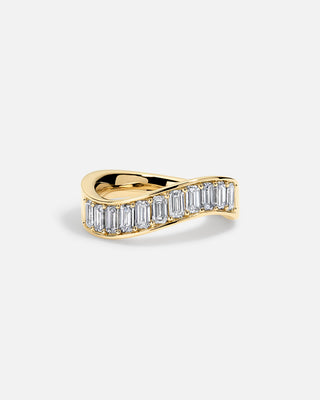 2.0ct Pear Half Bezel Moissanite Diamond Channel Pave Engagement Ring With Matching Band