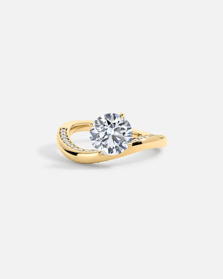2.0ct Round Moissanite Diamond Channel Pave Unique Engagement Ring With Matching Band