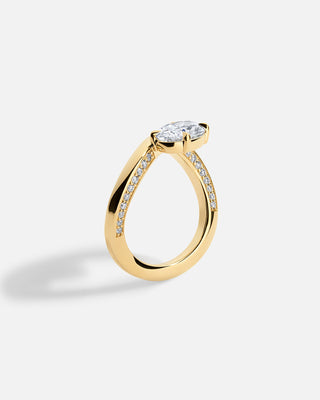 2.0ct Round Moissanite Diamond Channel Pave Unique Engagement Ring With Matching Band