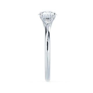 Refined 1.20ct round solitaire moissanite ring top view
