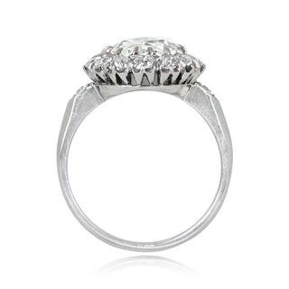 halo moissanite ring refined side profile