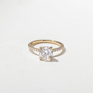 round ring, moissanite round ring, round diamond ring, Best pave engagement rings for women, Affordable pave engagement rings online, Unique pave engagement rings for her 
