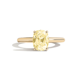 yellow moissanite rings elegant hand view