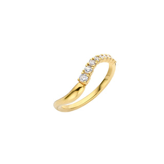 0.50ct Bezel Set East West Oval Moissanite Diamond Unique Engagement Ring With Matching Band