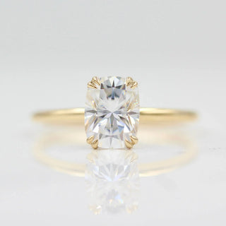 1.22CT Elongated Cushion Solitaire Moissanite Diamond Engagement Ring