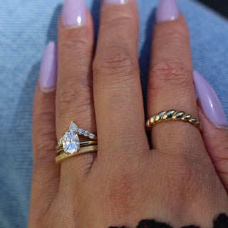 1.22CT Elongated Cushion Solitaire Moissanite Diamond Engagement Ring