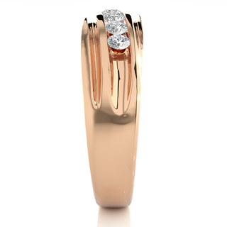 1.50ct Seven Stone Round Shape Moissanite Men's Diamond Wedding Band