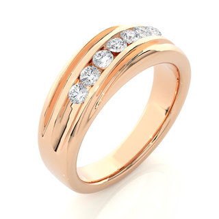 1.50ct Seven Stone Round Shape Moissanite Men's Diamond Wedding Band