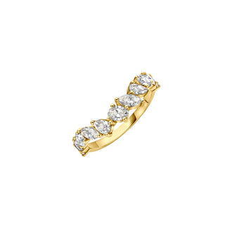 0.50ct Oval Moissanite Diamond Unique Engagement Ring With Matching Band