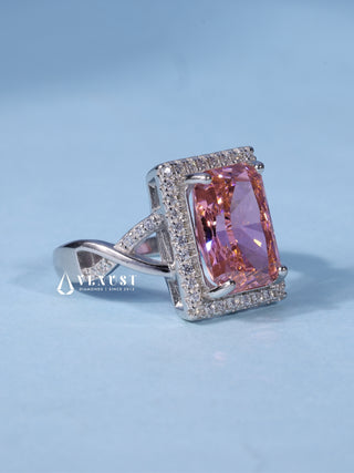 2.50CT Ice Crush Radiant Cut American Diamond Halo Split Shank Engagement Ring