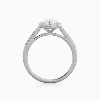 4.0 CT Marquise Cut Moissanite Diamond Halo Engagement Ring For Her