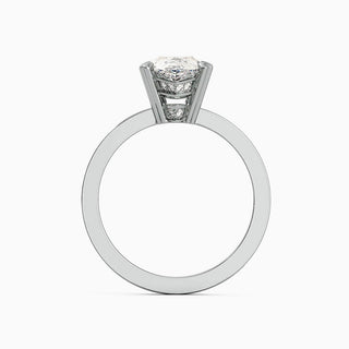 4.0 CT Pear Cut Moissanite Diamond Hidden Halo Engagement Ring For Women