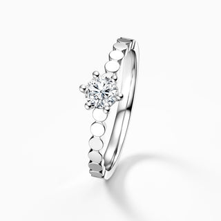 1.0 CT Round Cut Moissanite Diamond Solitaire Engagement Ring For Her