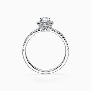 1.5 CT Marquise Cut Moissanite Diamond Halo  Setting Engagement Ring