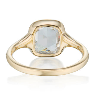 cushion cut moissanite ring polished side profile