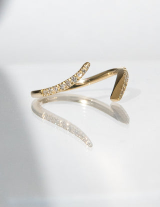 1.50CT Marquise Moissanite Diamond Bypass Half Bezel Engagement Ring With Matching Band