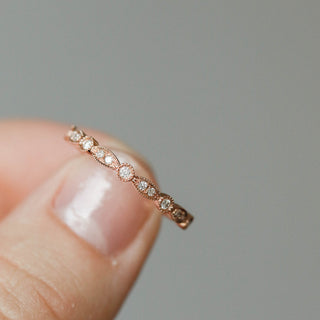 0.18ct Round Brilliant Cut Unique Full Eternity Moissanite Wedding Band