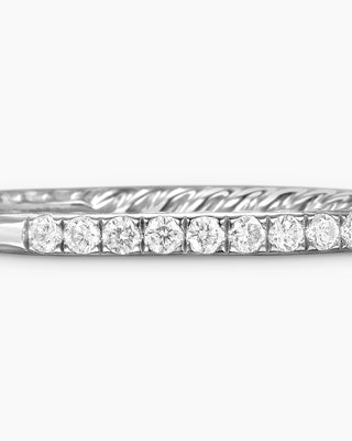 0.25 TCW Round Cut Twisted Half Pave Moissanite Diamond Wedding Band