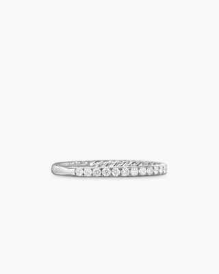 0.25 TCW Round Cut Twisted Half Pave Moissanite Diamond Wedding Band