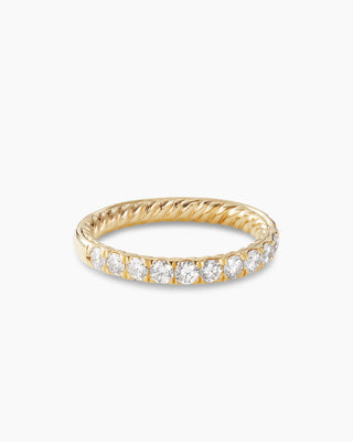 0.65 TCW Round Cut Twisted Half Pave Moissanite Diamond Wedding Band