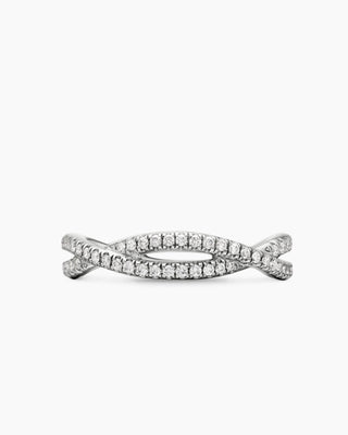 0.35 TCW Round Cut Infinity Pave Moissanite Diamond Wedding Band