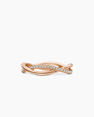 0.20 TCW Round Cut Twisted Infinity Pave Moissanite Diamond Wedding Band