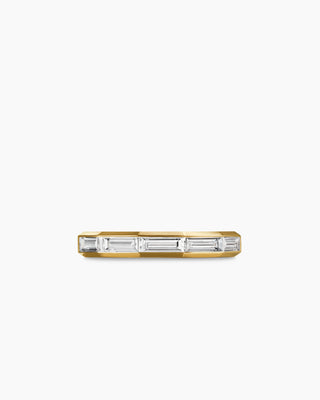 0.70 TCW Baguette Cut Half Eternity Moissanite Diamond Wedding Band