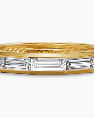 0.70 TCW Baguette Cut Half Eternity Moissanite Diamond Wedding Band