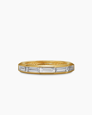 0.70 TCW Baguette Cut Half Eternity Moissanite Diamond Wedding Band