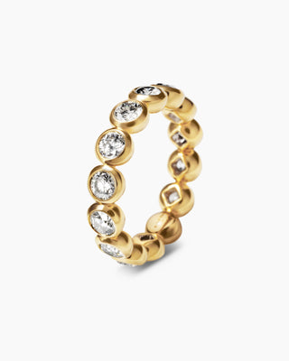 2.0TCW Round Bezel Eternity Moissanite Diamond Wedding Band