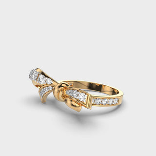 0.6CT Round Cut Diamond Wedding Ring For Women
