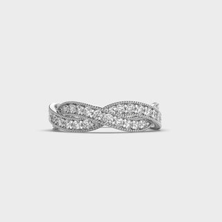 1.2CT Round Cut Diamond Infinity Setting Women Wedding Band