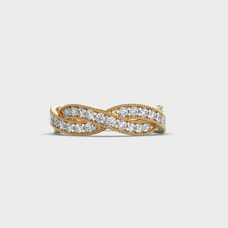 1.2CT Round Cut Diamond Infinity Setting Women Wedding Band