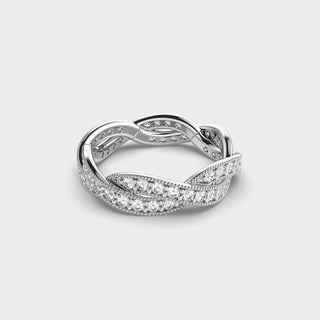1.2CT Round Cut Diamond Infinity Setting Women Wedding Band