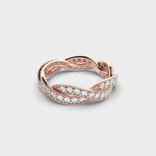 1.2CT Round Cut Diamond Infinity Setting Women Wedding Band