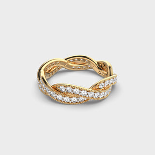 1.2CT Round Cut Diamond Infinity Setting Women Wedding Band