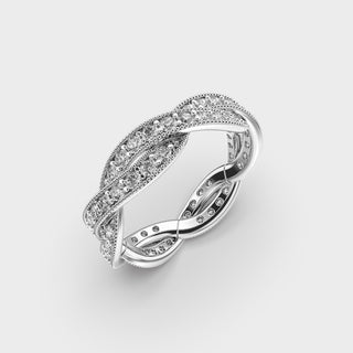 1.2CT Round Cut Diamond Infinity Setting Women Wedding Band