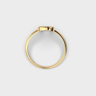 0.1 Round Cut Elegant Curved Oval Shape Moissanite Modern Women's Ring