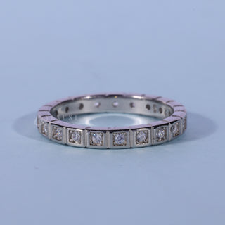 Bezel Set Round Moissanite Diamond Wedding Band