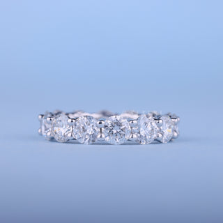 Round Moissanite Diamond Full Eternity Wedding Band