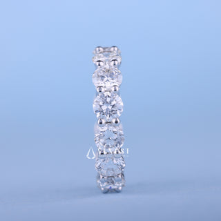 Round Moissanite Diamond Full Eternity Wedding Band