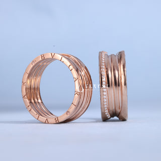 Round Cut Moissanite Diamond Wedding Bands His And Hers