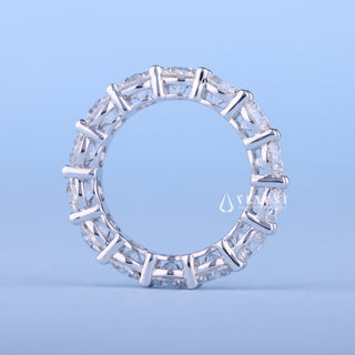 Round Moissanite Diamond Full Eternity Wedding Band