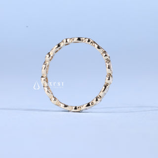 Bezel Set Round And Marquise Moissanite Diamond Full Eternity Wedding Band